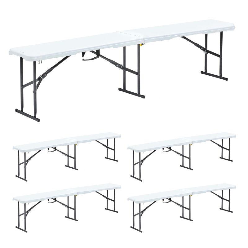 Set di 5 panche pieghevoli 180 cm