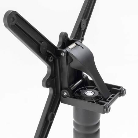 Tavolo da terrazza ⌀60 cm reclinabile in laminato e 2 sedie in alluminio stile bistrot  (4/7)