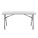 Tavolo pieghevole bianco 180 cm con alzate