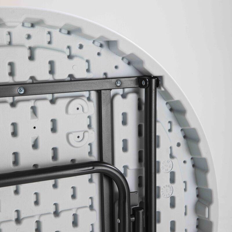 Tavolo alto pieghevole con rivestimento elasticizzato arancione