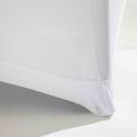 Copritovaglia elastica per tavolo rotondo 150 cm bianco