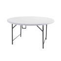 Copritovaglia elastica per tavolo rotondo 150 cm bianco