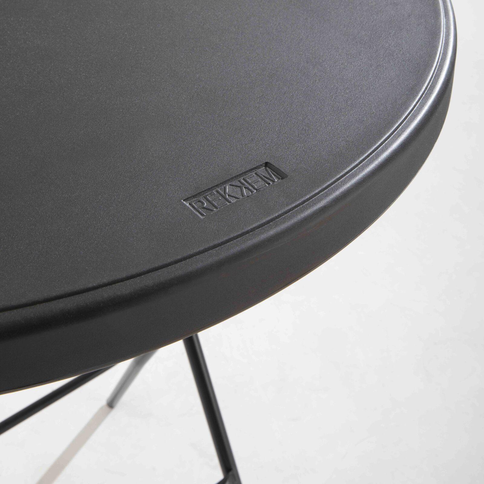 Tavolo alto pieghevole nero 110 x 80 cm