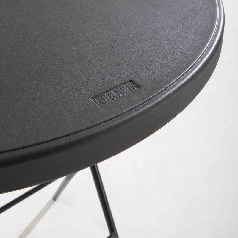 Tavolo alto pieghevole nero 110 x 80 cm