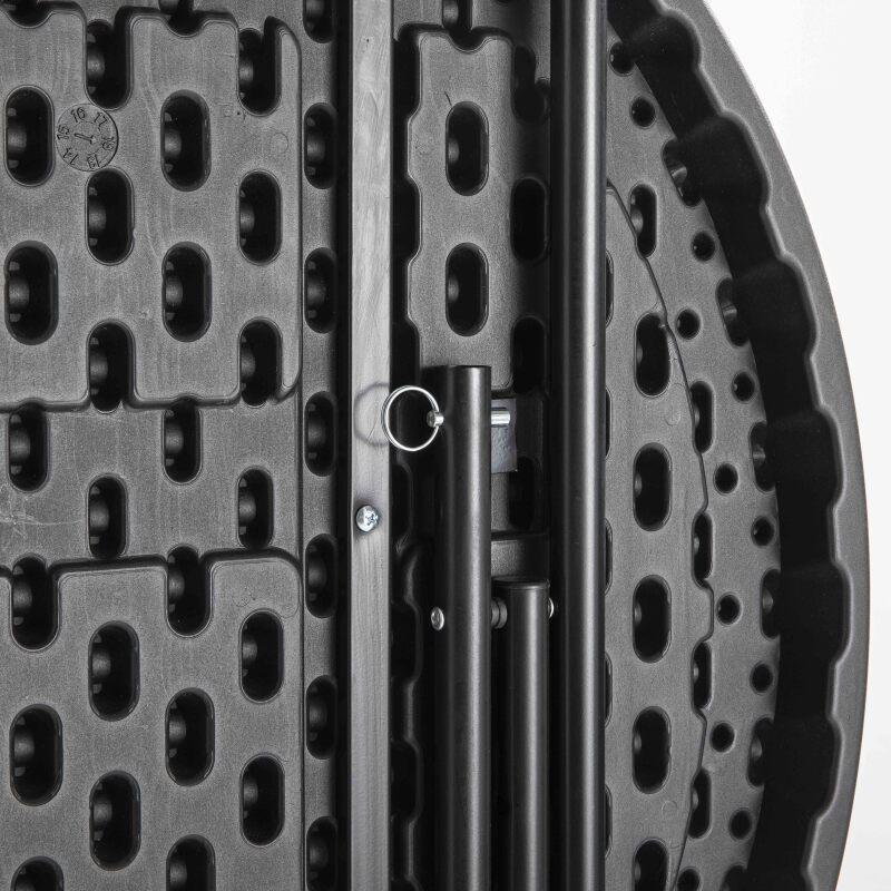 Tavolo alto pieghevole nero 110 x 80 cm