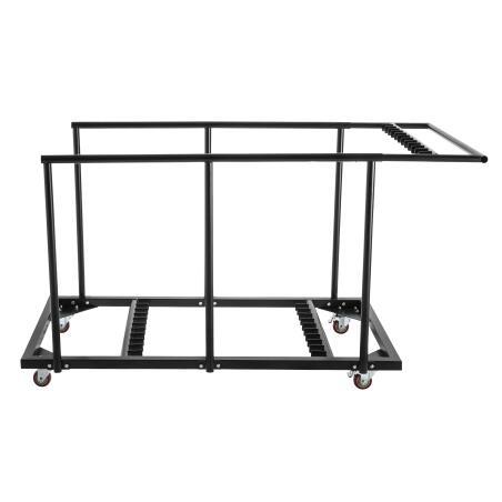 Set di 18 tavoli pieghevoli monopezzo da 180 cm e carrello di trasporto