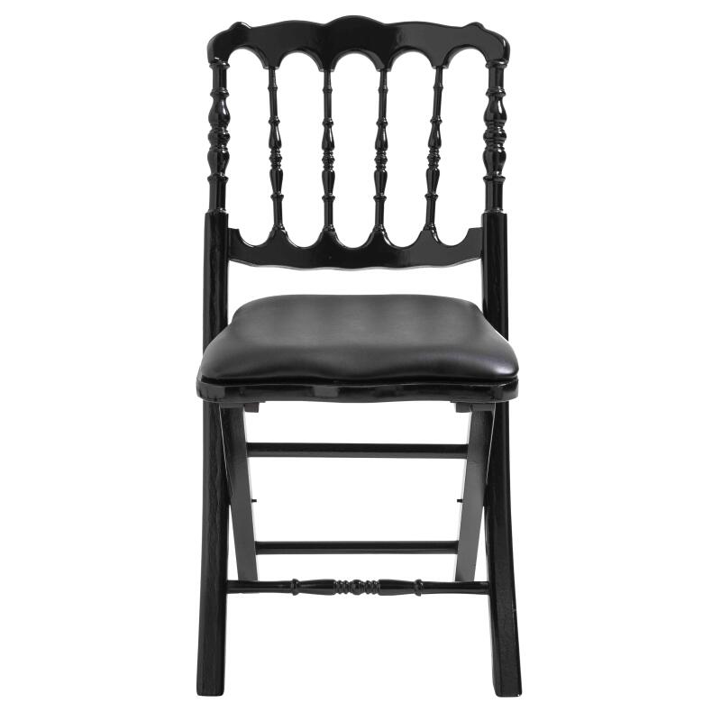 Sedie pieghevoli in legno nero - Set di 2