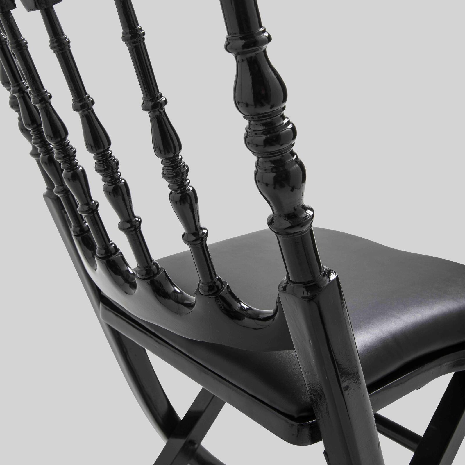 Sedie pieghevoli in legno nero - Set di 2