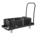 Set carrello da trasporto con 50 sedie pieghevoli nere