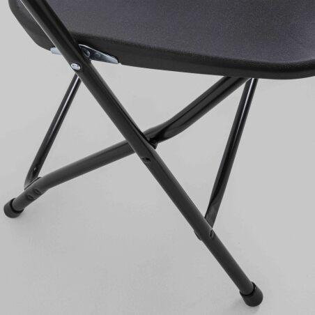Set carrello da trasporto con 50 sedie pieghevoli nere (6/7)