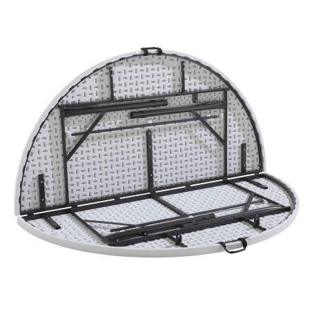 Set di 6 tavoli pieghevoli rotondi in HDPE da 180 cm e carrello di trasporto (3/7)