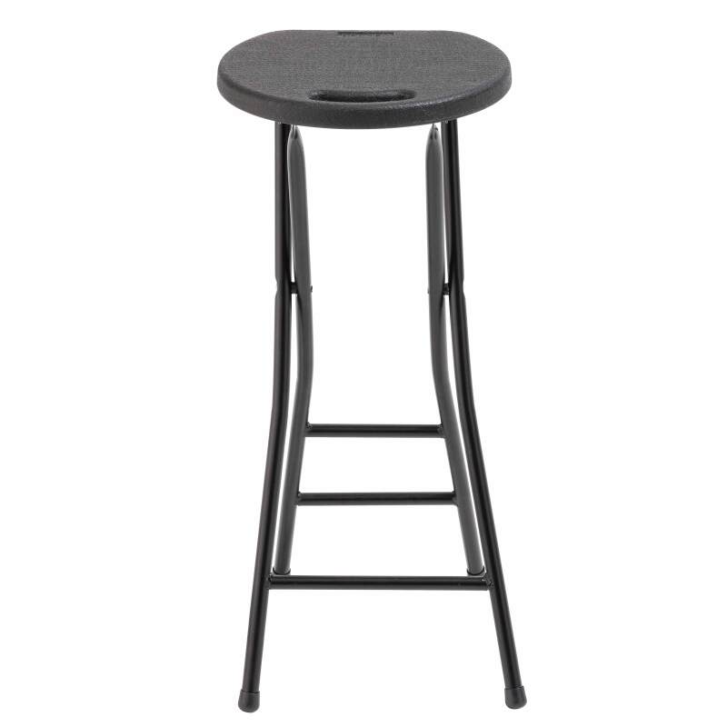 Set di 10 sgabelli alti pieghevoli neri