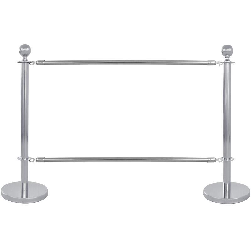 2 montanti divisori per terrazza cromati