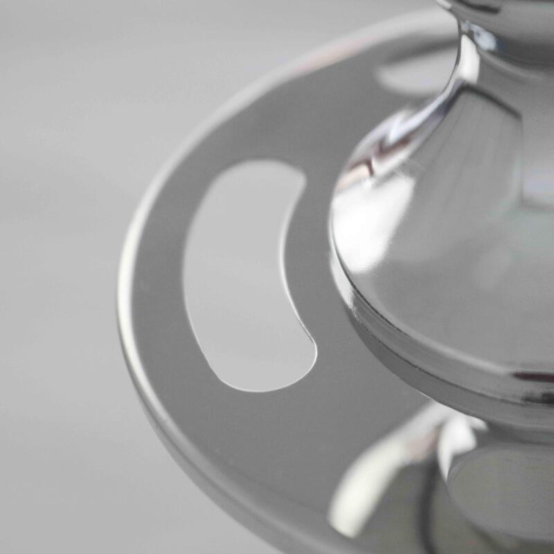 2 montanti divisori per terrazza cromati