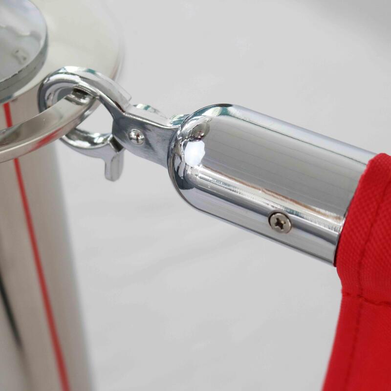 2 montanti divisori per terrazza cromati