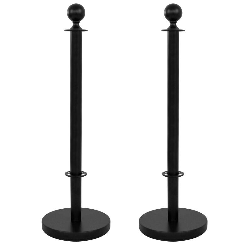 2 montanti divisori per terrazza neri