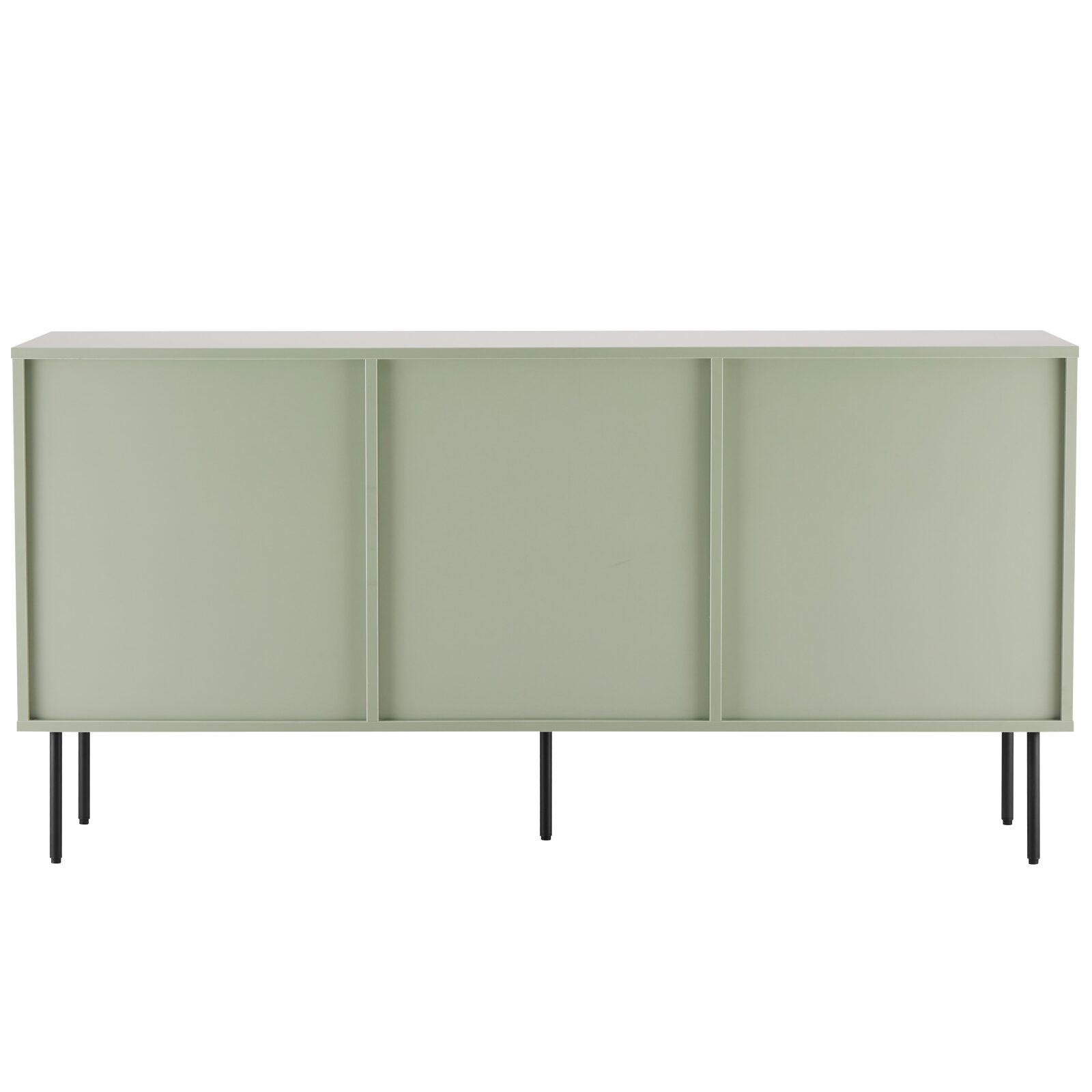 Buffet 2 ante e 3 cassetti in acciaio e MDF decoro melaminico FSC® 150 cm