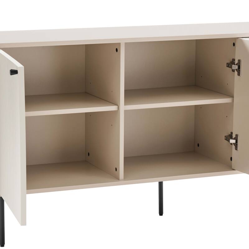 Buffet 2 ante e 3 cassetti in acciaio e MDF decoro melaminico FSC® 150 cm (5/8)