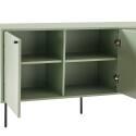 Buffet 2 ante e 3 cassetti in acciaio e MDF decoro melaminico FSC® 150 cm