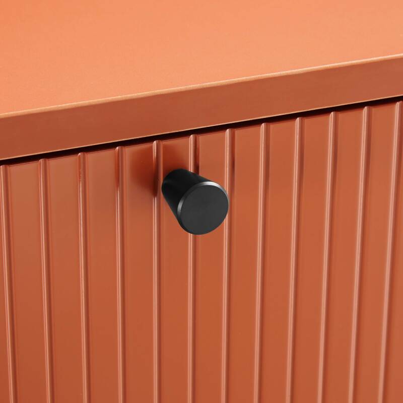 Buffet 2 ante e 3 cassetti in acciaio e MDF decoro melaminico FSC® 150 cm