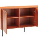 Buffet 2 ante e 3 cassetti in acciaio e MDF decoro melaminico FSC® 150 cm