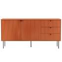 Buffet 2 ante e 3 cassetti in acciaio e MDF decoro melaminico FSC® 150 cm