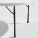 Tavolo pieghevole rotondo in HDPE monoblocco da 122 cm - 4 posti