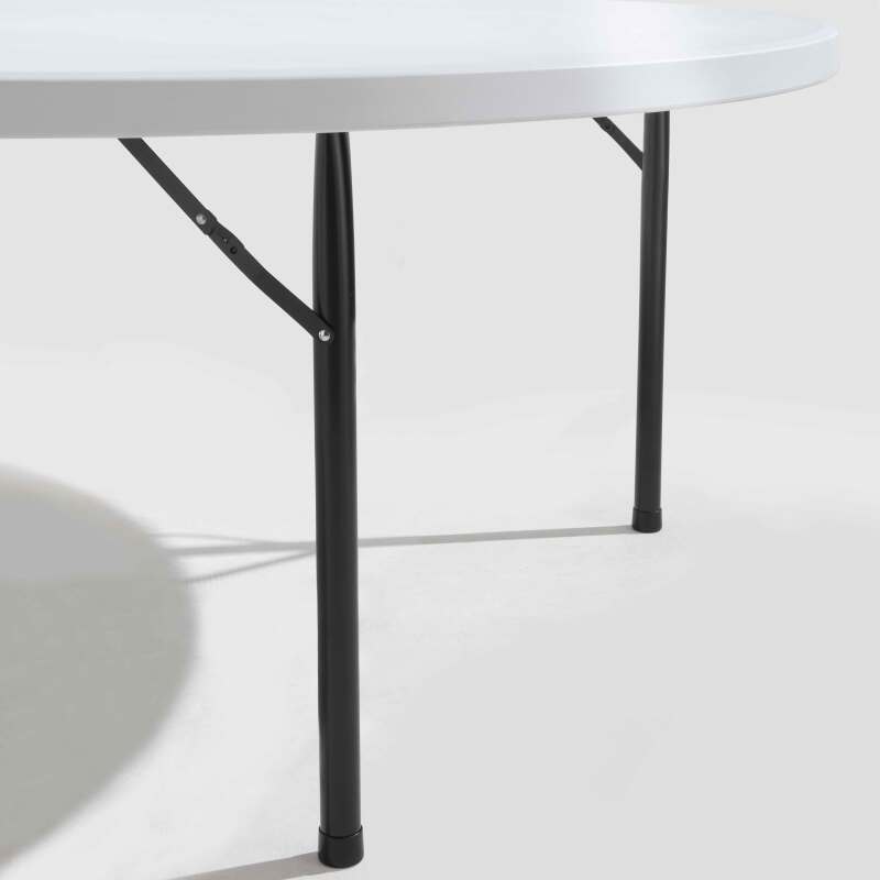 Tavolo pieghevole rotondo in HDPE monoblocco da 122 cm - 4 posti