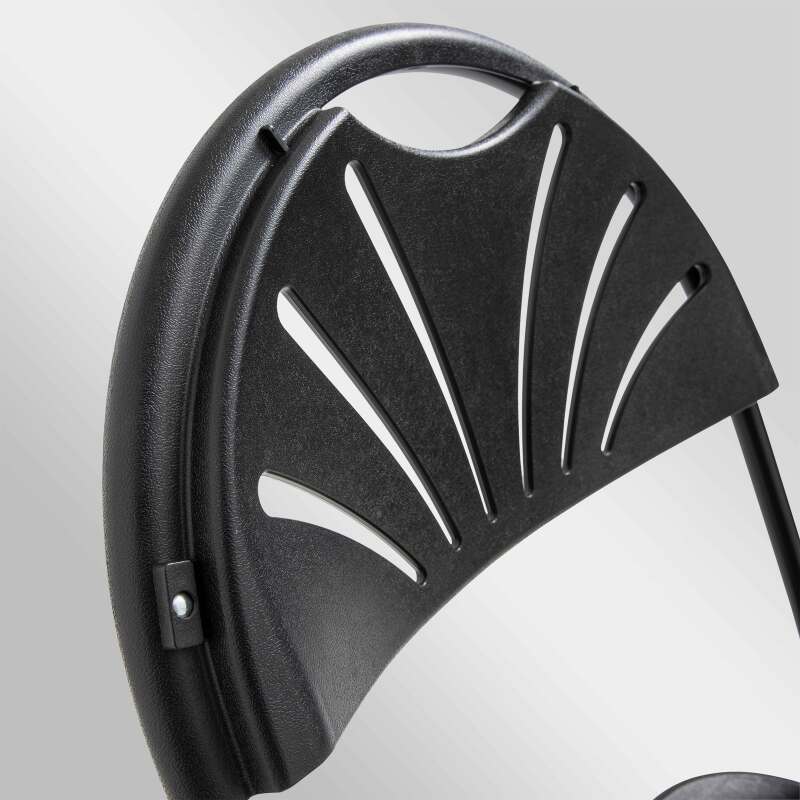 Sedia pieghevole in plastica nera