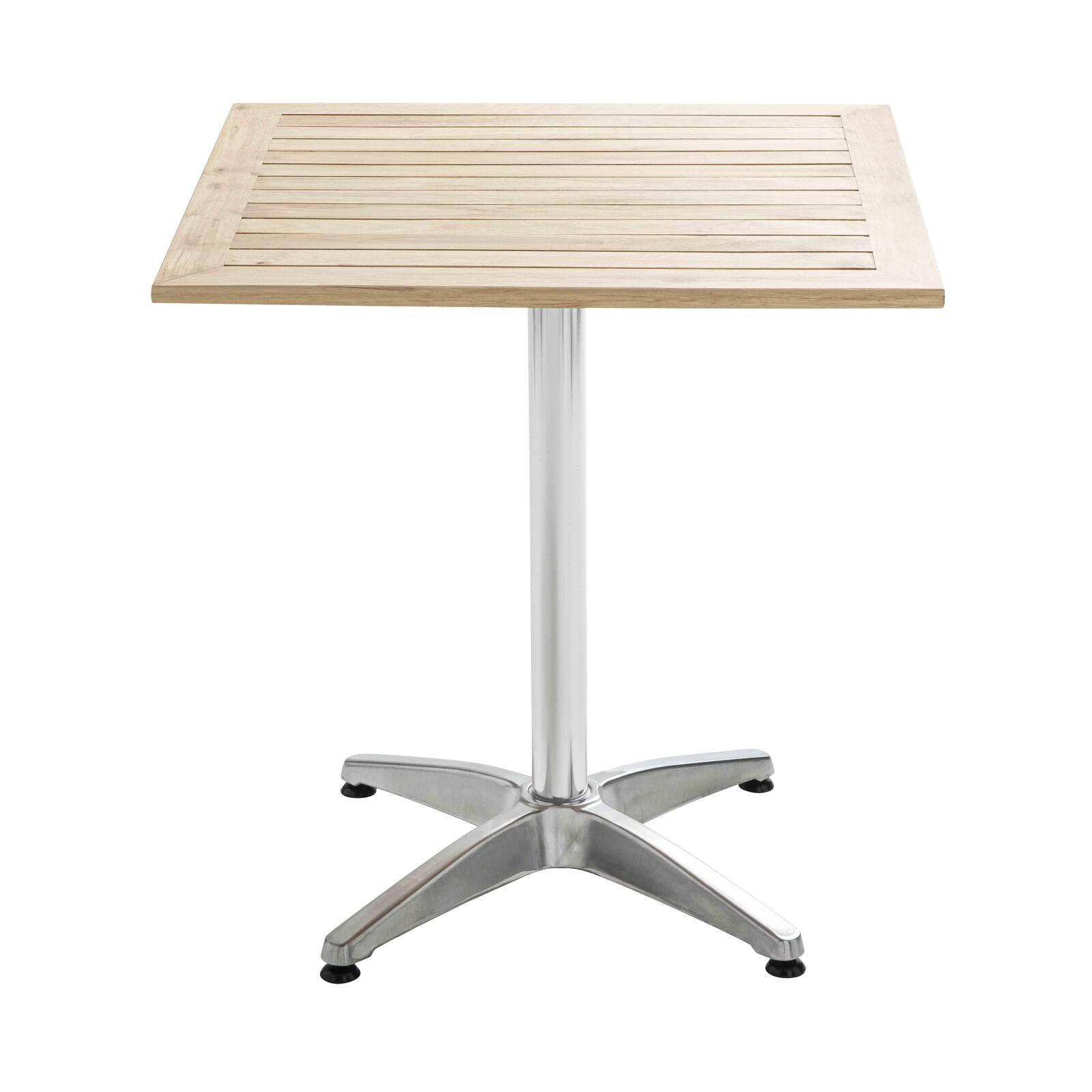 Tavolo da terrazza pieghevole in alluminio e legno Tavolo da terrazza pieghevole in alluminio e legno