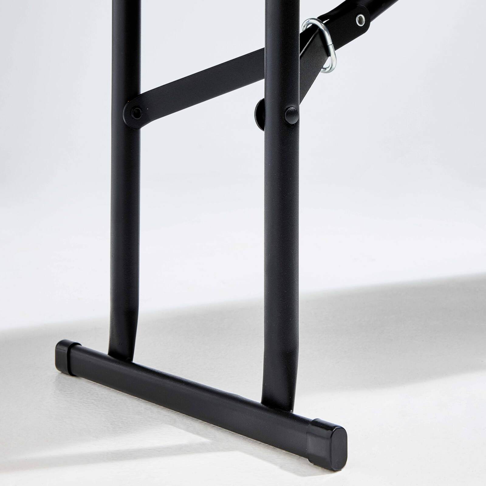 Set di 10 panche pieghevoli 180 cm - nere Set di 10 panche pieghevoli 180 cm - nere