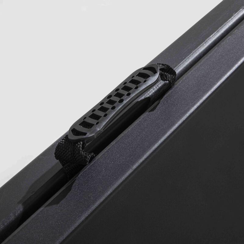 Set di 10 tavoli pieghevoli in HDPE nero 180 cm - 8 posti