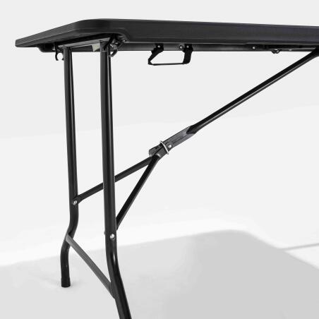 Set di 18 tavoli pieghevoli neri da 180 cm e carrello di trasporto (3/7)