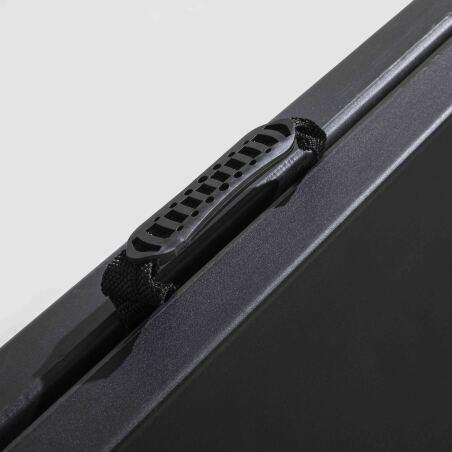 Set di 18 tavoli pieghevoli neri da 180 cm e carrello di trasporto (4/7)