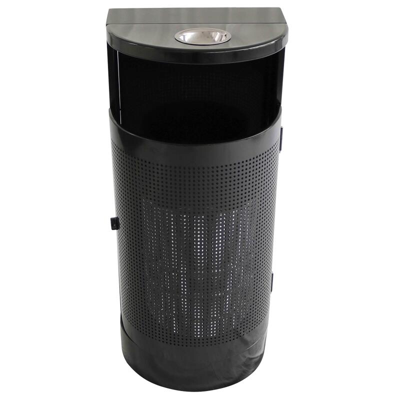 Pattumiera e posacenere da parete in acciaio da esterno - 29 L