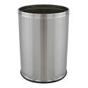 Pattumiera rotonda in acciaio inox - 240 L