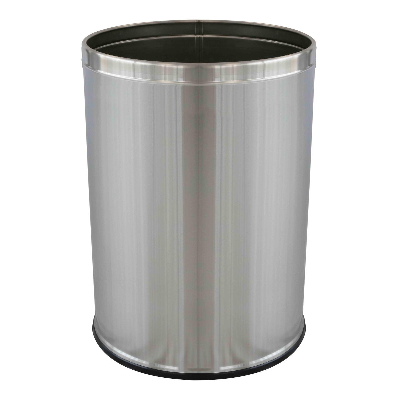 Pattumiera rotonda in acciaio inox - 240 L