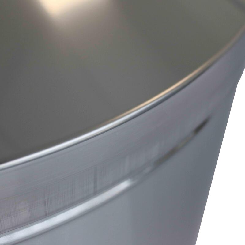 Pattumiera rotonda in acciaio inox - 240 L