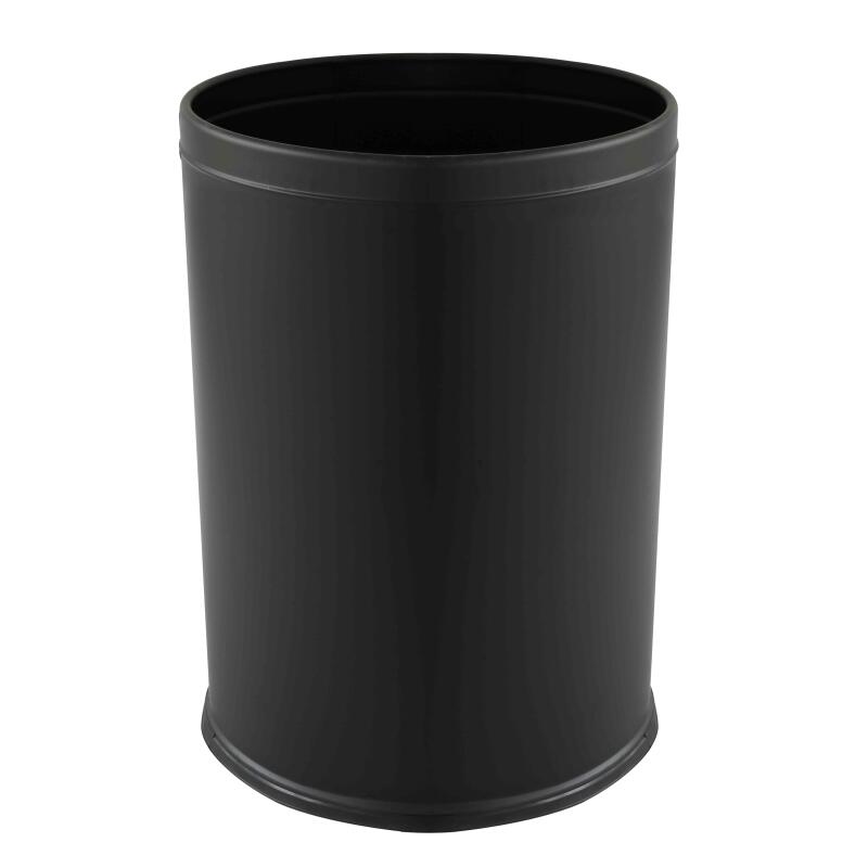 Pattumiera rotonda in acciaio nero opaco 240 L