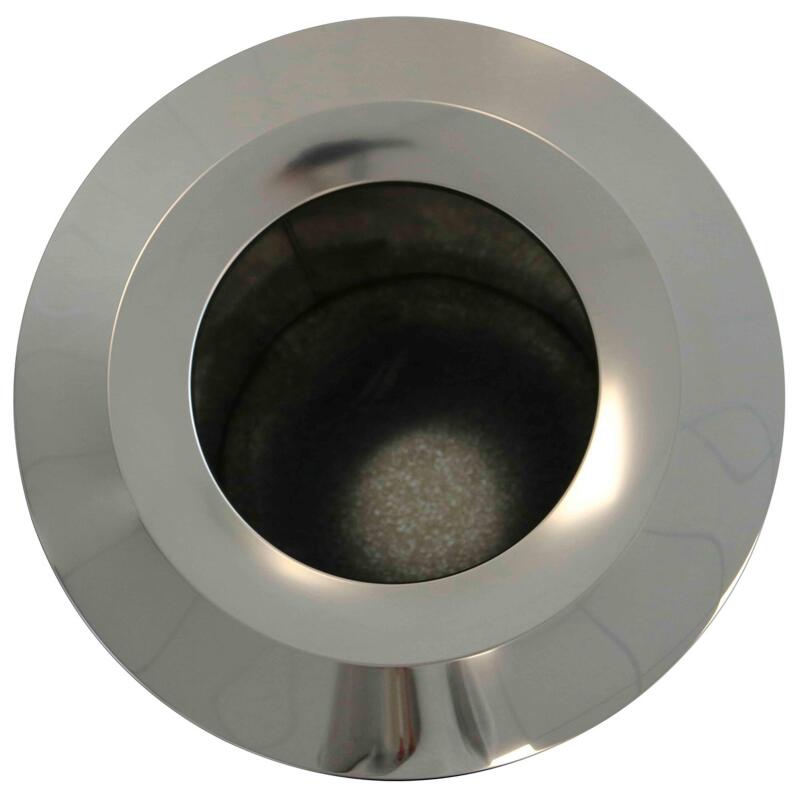 Pattumiera rotonda in acciaio nero opaco 240 L