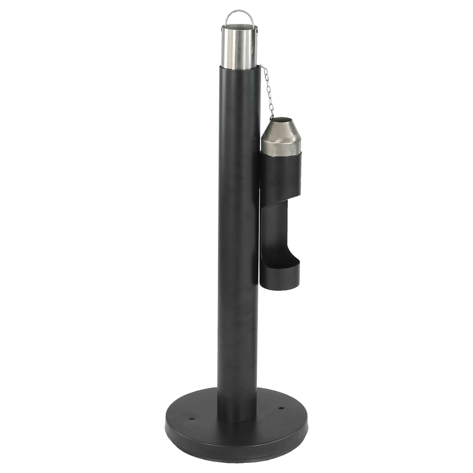 Posacenere da esterno da fissare al pavimento nero