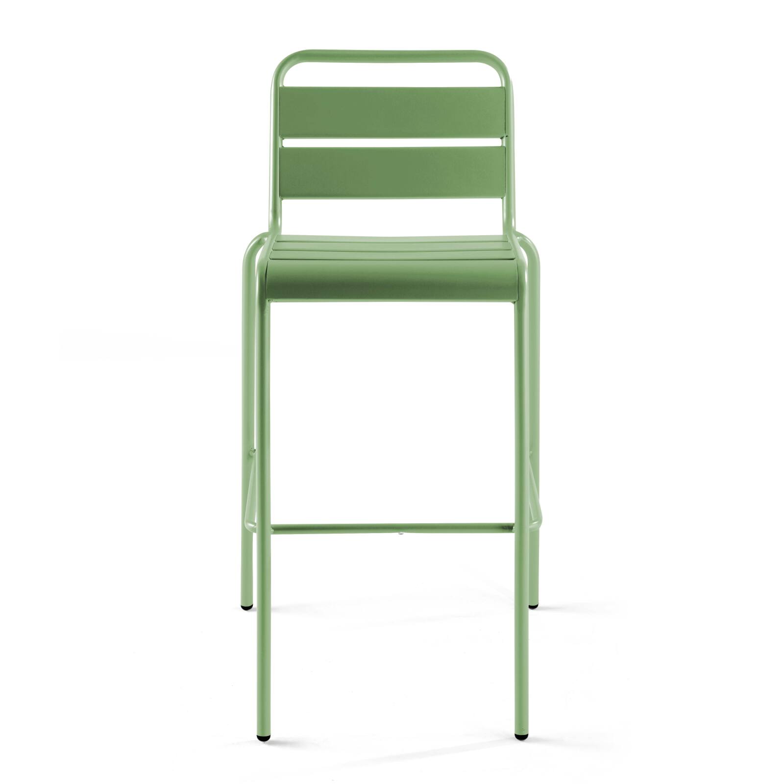 Tavolo alto da giardino 120 x 60 cm e 6 seggioloni in metallo