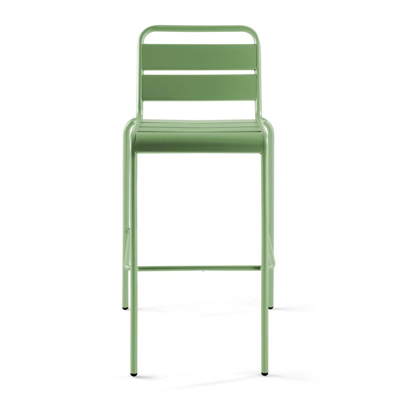 Tavolo alto da giardino 120 x 60 cm e 6 seggioloni in metallo (5/7)