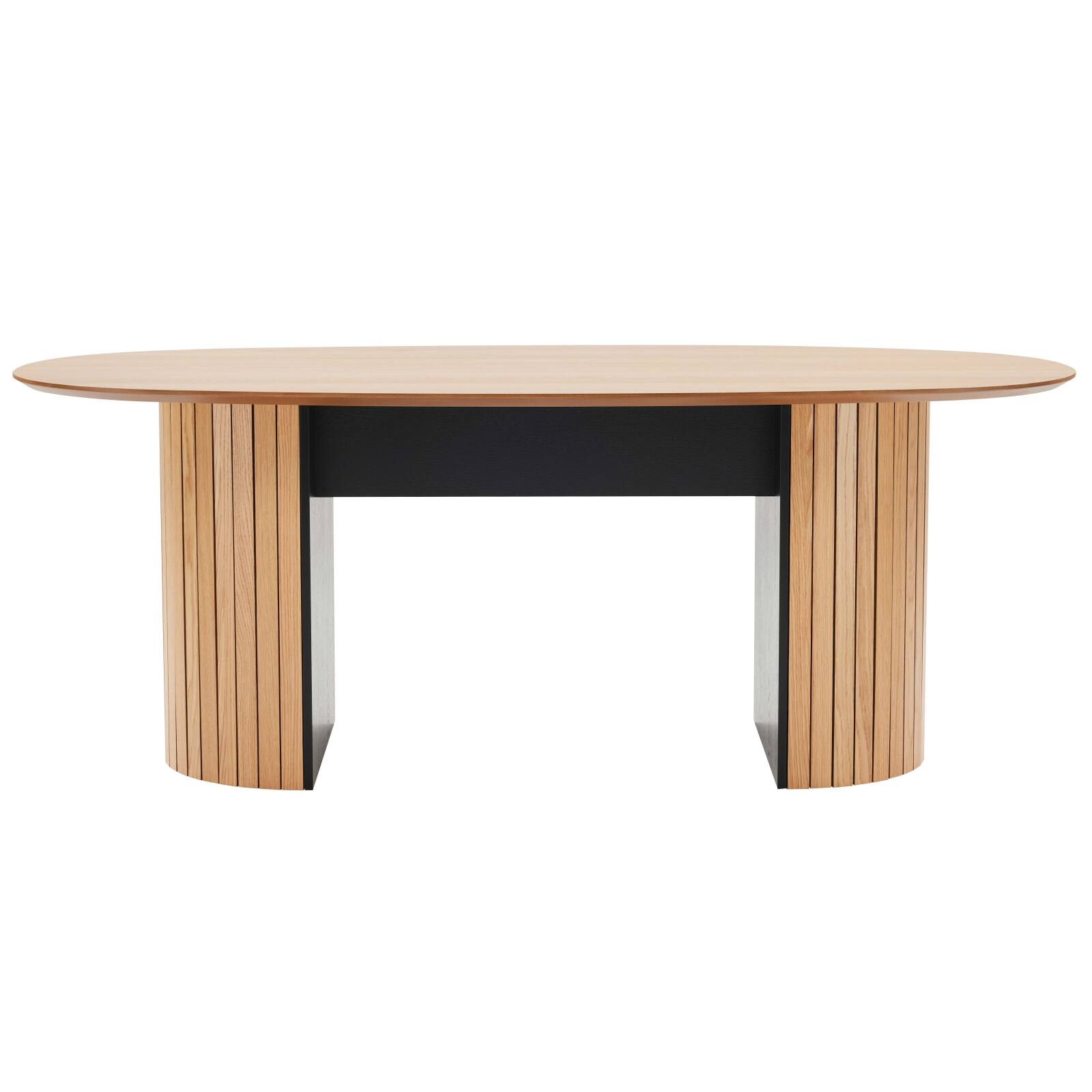 Tavolo da pranzo con piano in MDF impiallacciato rovere FSC® per 10 persone