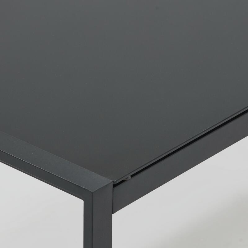 Mobile da giardino in fili intrecciati neri - 5 posti