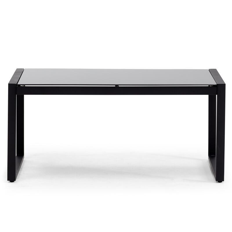 Mobile da giardino in fili intrecciati neri - 5 posti