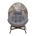 Poltrona da giardino Egg su base in acciaio e rattan 142 cm