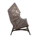 Poltrona da giardino Egg su base in acciaio e rattan 142 cm