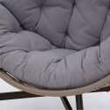 Poltrona da giardino Egg su base in acciaio e rattan 142 cm