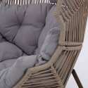 Poltrona da giardino Egg su base in acciaio e rattan 142 cm